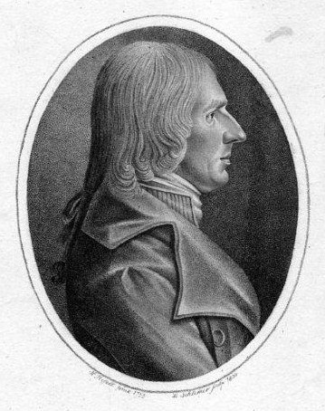 Portrait of board game designer Johann Kaspar Hechtel