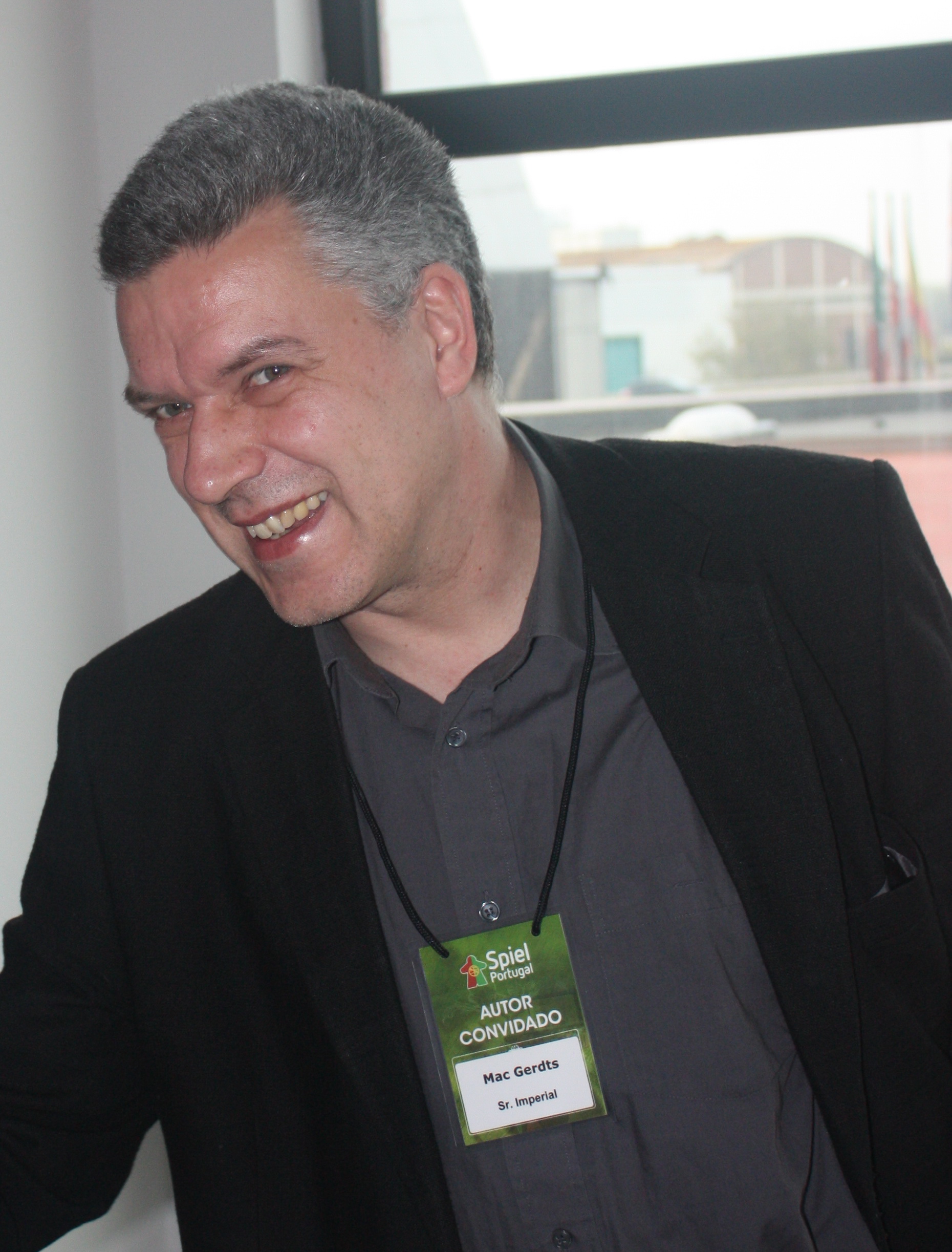 Portrait of board game designer Mac Gerdts