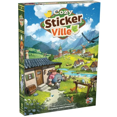 Cozy Stickerville board game box cover