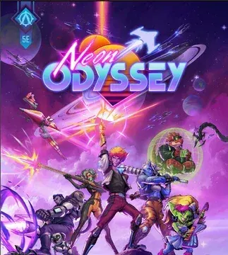 Neon Odyssey: Space Opera in D&D board game box cover