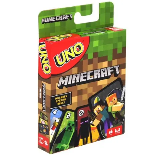 UNO: Minecraft board game box cover