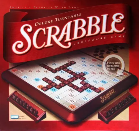 Scrabble board game box cover