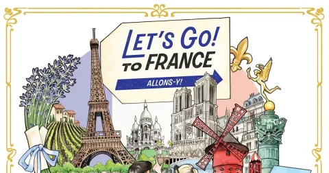 Let's Go! To France board game box cover