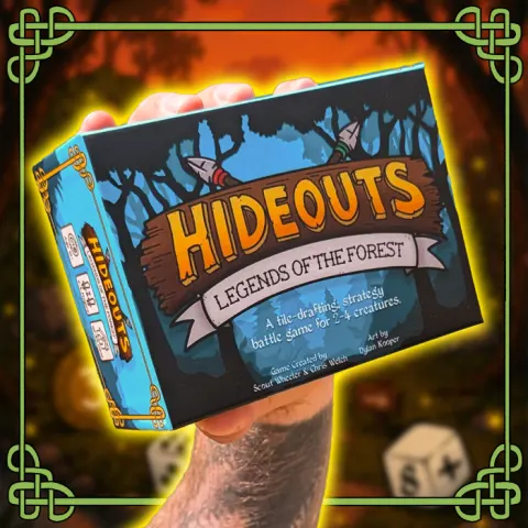 Hideouts: Legends of The Forest board game box cover