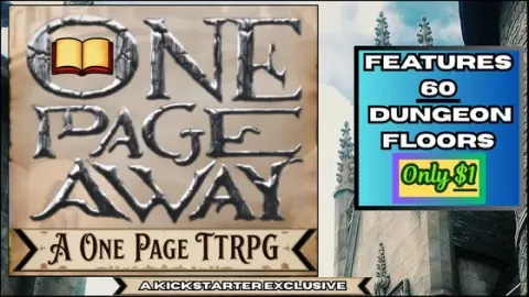 One Page Away board game box cover